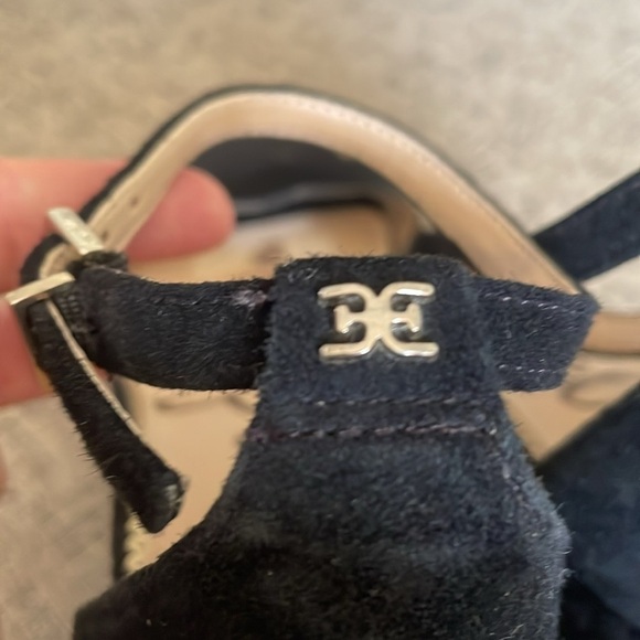 Sam Edleman Odilia Black Suede Scalloped Heels Size 10 - Picture 9 of 12